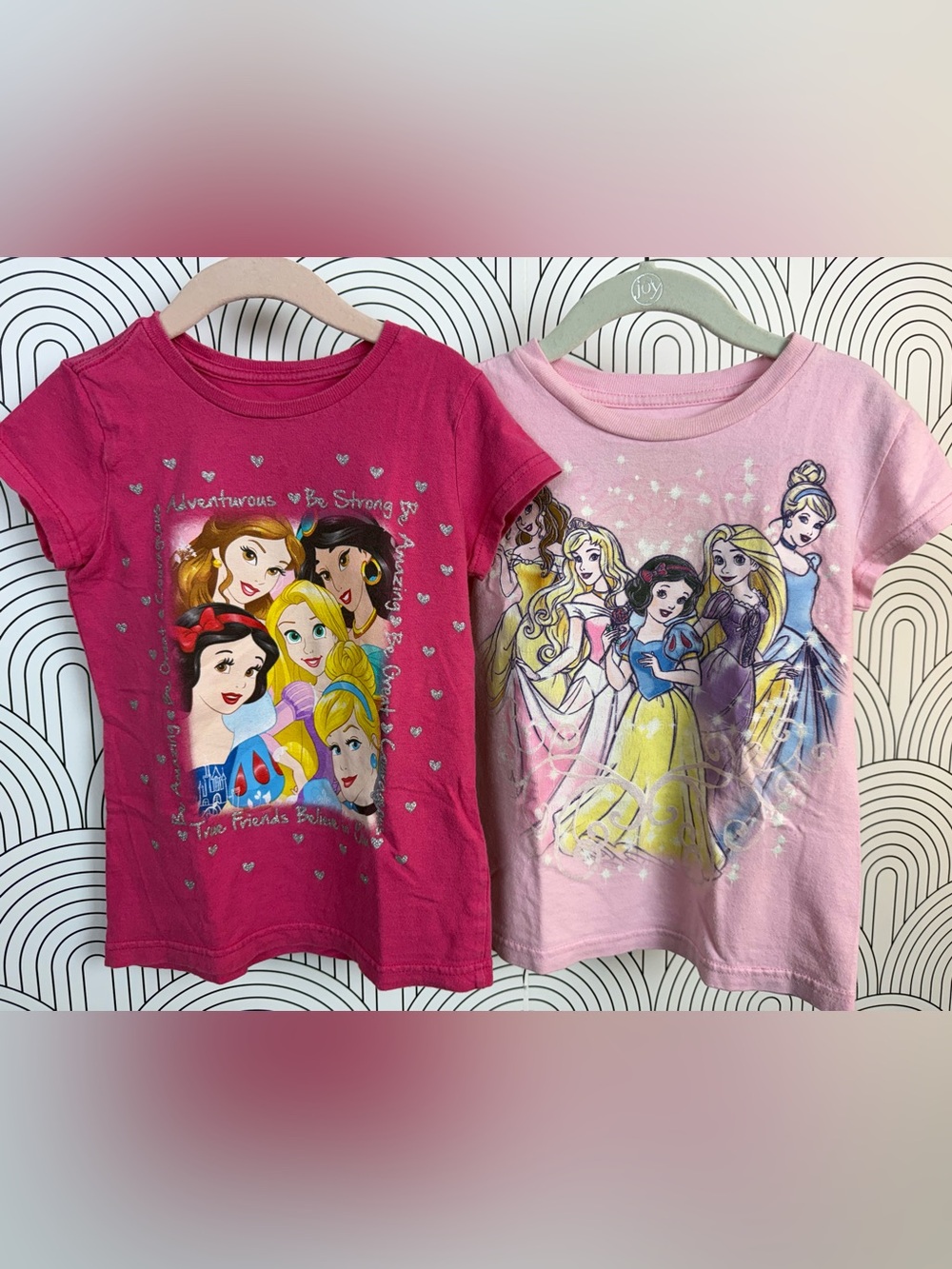 Disney Girls' Princess T Shirts, set of 2